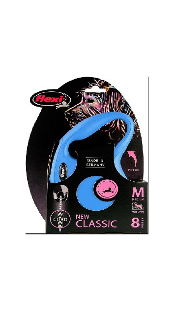Рулетка NEW CLASSIC М 8m/20kg (трос) синяя
