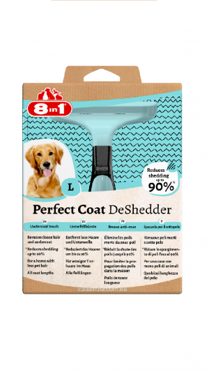 Дешідер для вичісування собак, розмір L, 10 см, 8in1 Perfect Coat