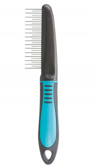 Гребінець метал. із пластик. ручкою обертаючий. різнозуб