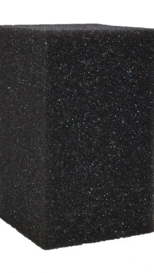 Губка чорна 40 ppi (средньопориста, гладкая) 9*9*15смТурція