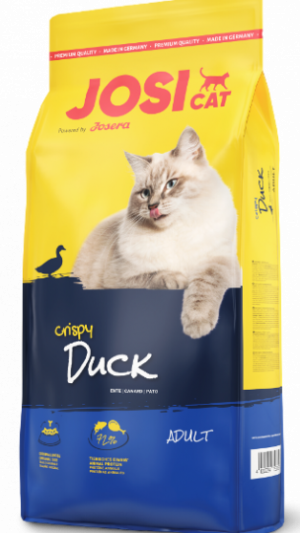 JosiCat Crispy Duck (10),  сухий ком для котів.