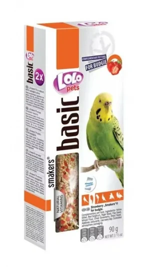 Колосок для папуг з полуницею 2шт Lolopets