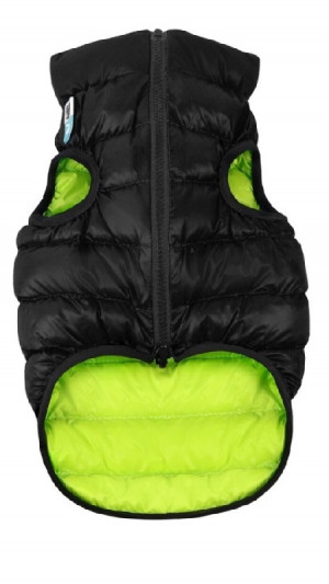 Курточка для собак AiryVest двостороння, розмір S 30, салатово-чорна