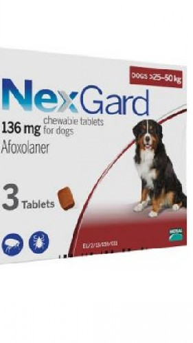 НЕКСГАРД 25-50кг(XL) табл. від бліх/кліщ. 1шт